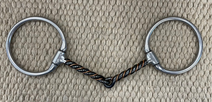 BIT - RM80 - Reinsman D-Ring 3/8" Sweet and Sour Snaffle