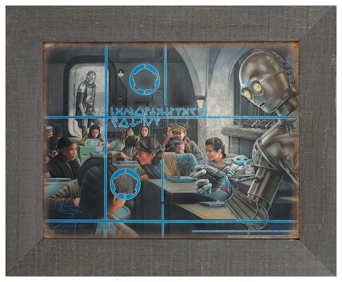 <em>The Mandalorian</em>™ - Getting Schooled - 12.5" x 16" Framed Metal Print Framed Metal Print - Art Of Entertainment