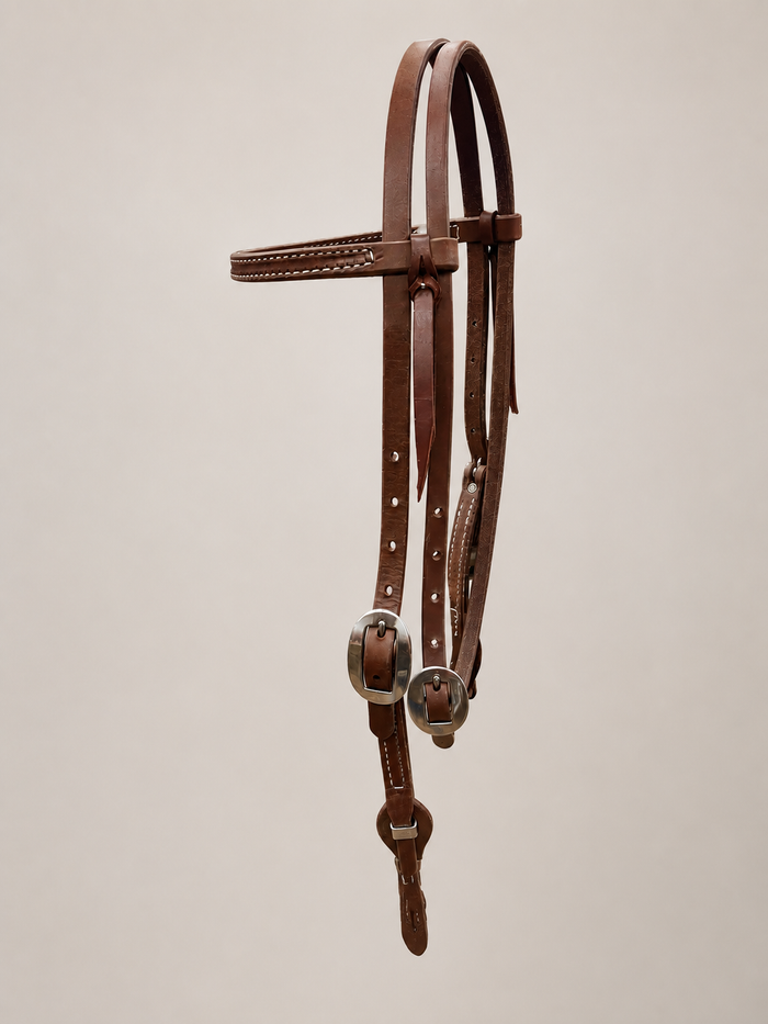 Headstall - HS262 - Regular Oiled Browband with Quick Change