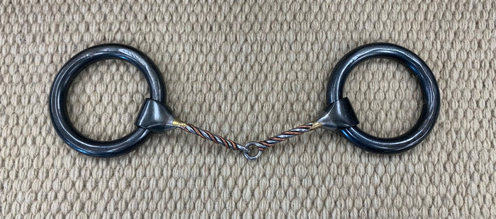 BIT - DT150 - Dutton Heavy Ring Thin Twisted Copper Snaffle