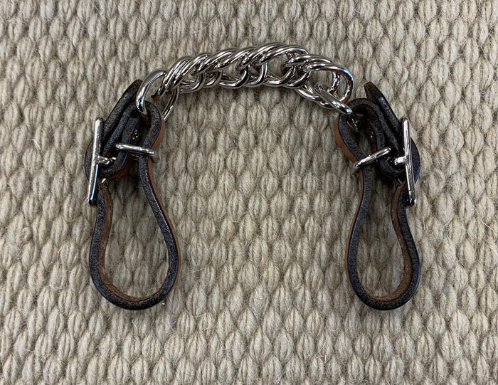 CURB STRAP - CS04 - 1/2" Flat Chain Antiqued