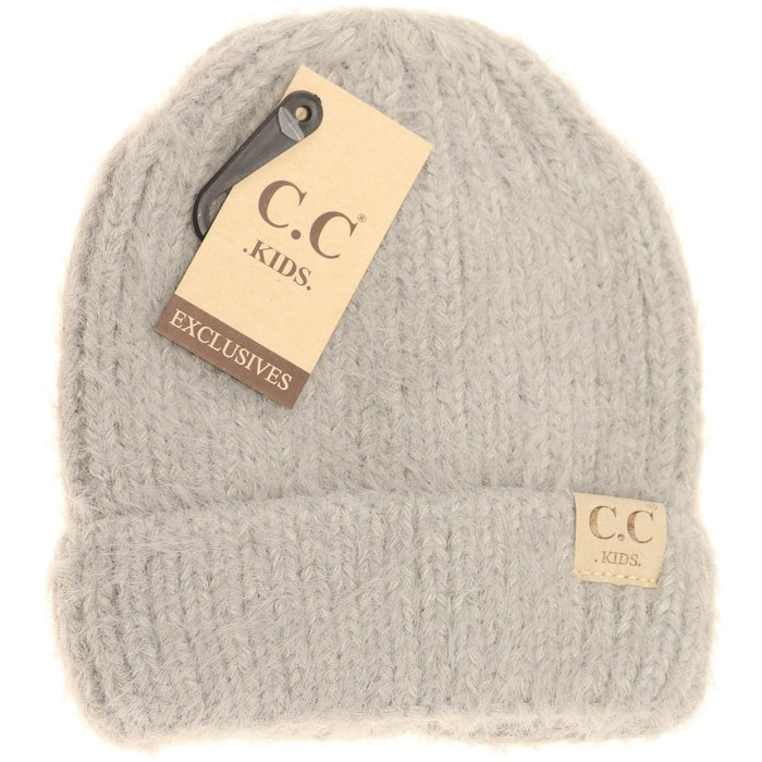 Kids Fuzzy Solid Beanie