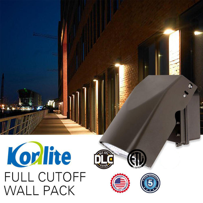 Konlite LED Slim Wall Pack Light - Adjustable - 40W - 5,200 Lumens - 4000K - 120-277V - 100W Equal