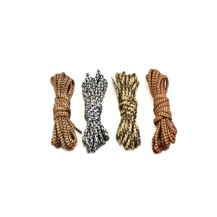 Bundled patterned shoelaces for mens hiking boots