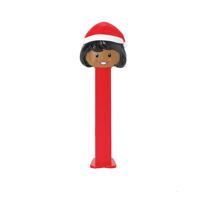PEZ Presenter Girl Santa Hat (Dark Skin Tone/Black Hair)