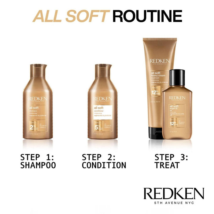 Redken All Soft Shampoo & Conditioner 1000ml Bundle with 2 x Pumps - The LTL Shop