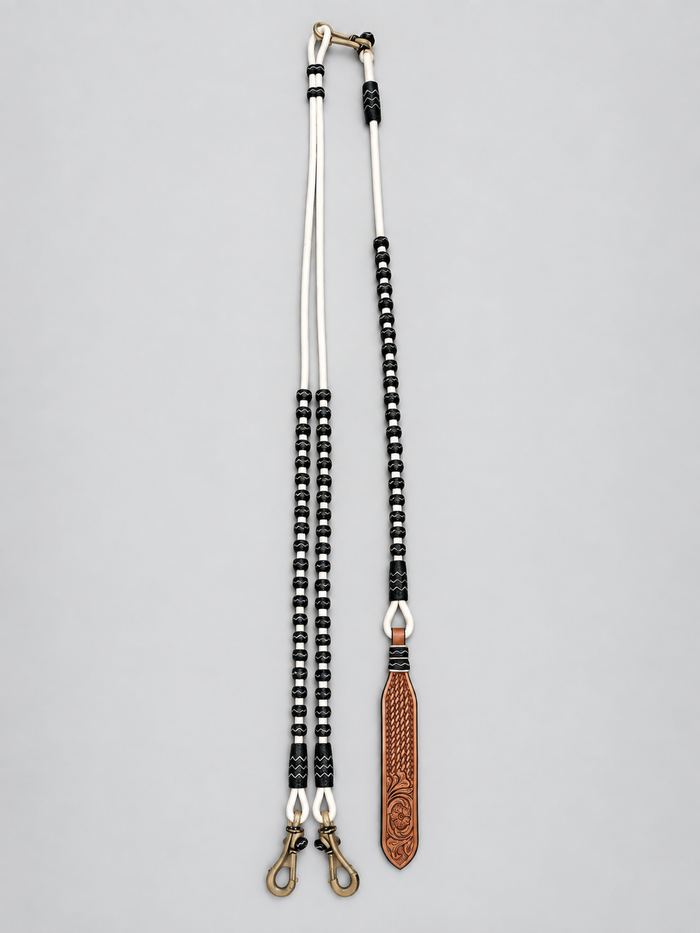 Romal Reins - RR120 - Nylon with Goerge Moore Style Knots 106"