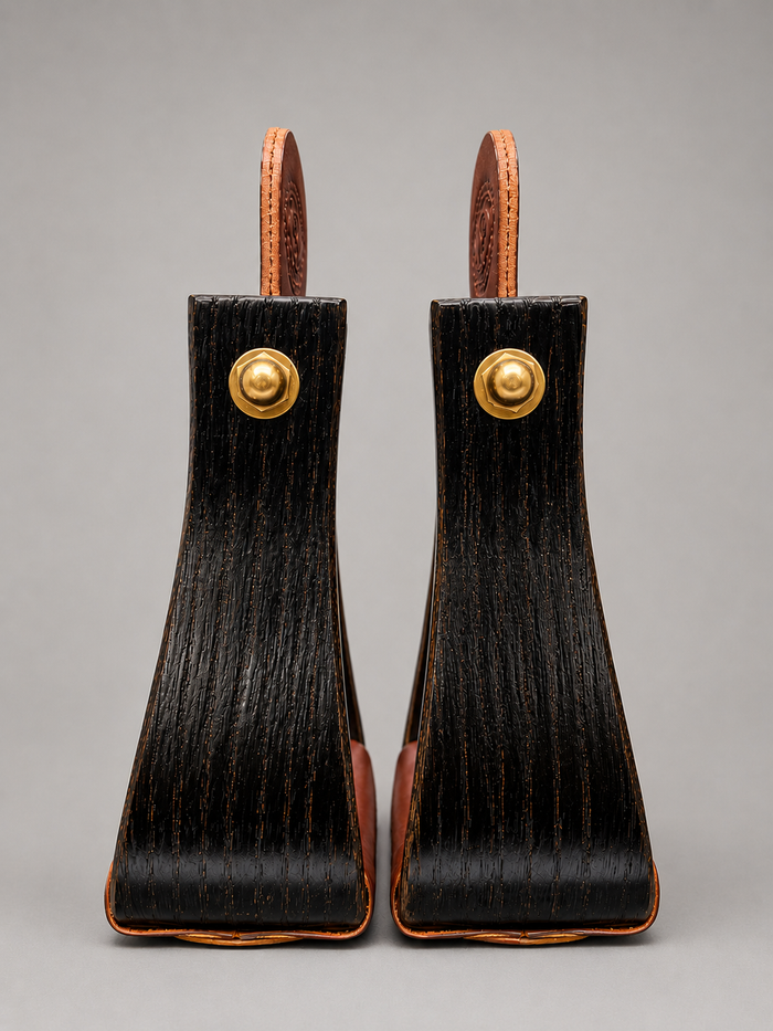 Stirrups - STP76 - Nettles 2.5" Flat Bottom Torched Body Cocoa Edge Matte