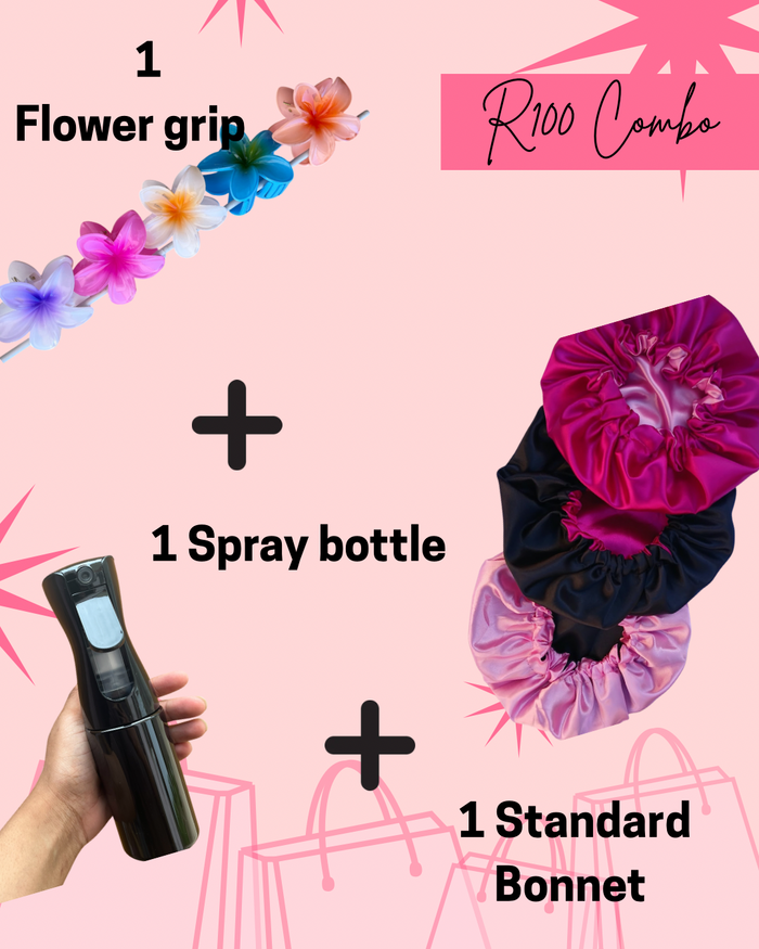 1 flower grip + 1 standard bonnet + 1 spray bottle