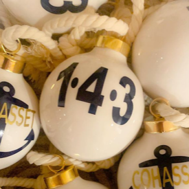 '143' Ornament -  Navy