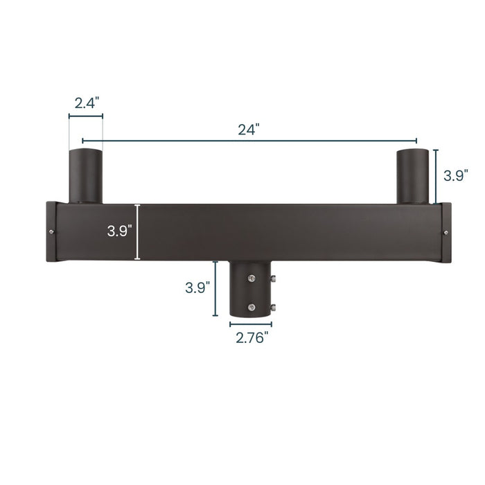 Dimensions of Bullhorn Bracket for parking lot lights