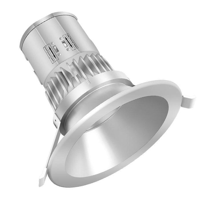 Konlite recessed down light with 6" white Trim