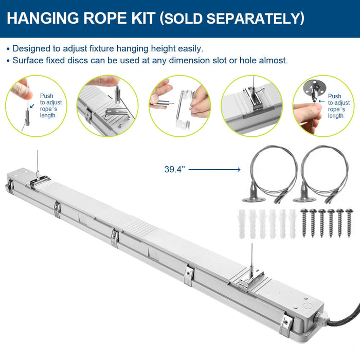 Hanging Kits for Konlite 4ft Vapor Tight LED Light Fixture