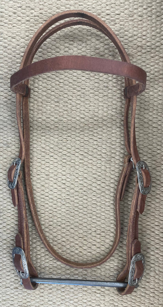 Headstall - HS208 - 3/4” Harness Browband with Tie Ends