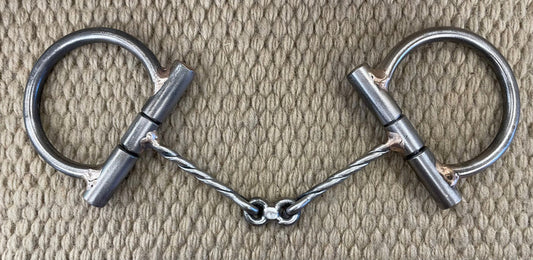 BIT - NH23 - Nolan Hansen Signal D-Ring Twisted Dogbone Snaffle - 3" Rings