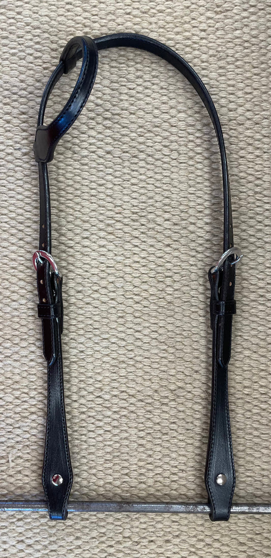 Headstall - HS271 - Plain Black Sliding Ear