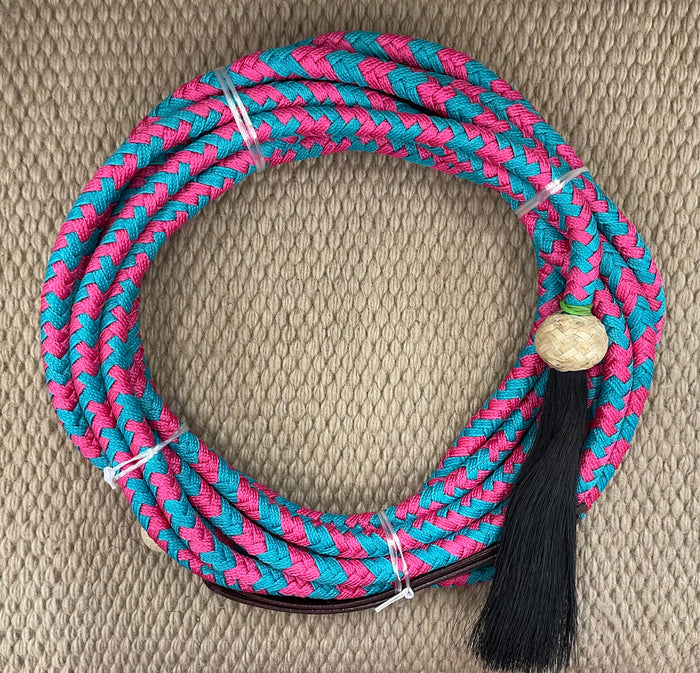 Mecate - MEC12 -  1/2"x22' Paracord Pink and Teal