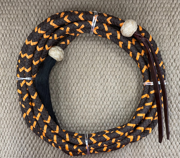 Mecate - MEC15 -  1/2"x22' Paracord Brown and Orange