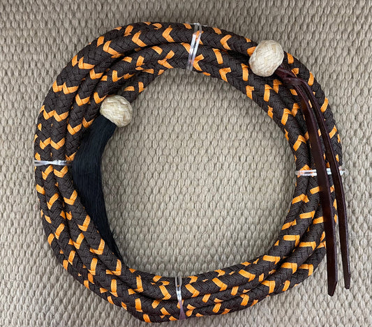 Mecate - MEC15 -  1/2"x22' Paracord Brown and Orange