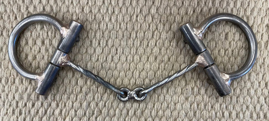 BIT - NH27 - Nolan Hansen Signal D-Ring Twisted Dogbone Snaffle - 2 1/2" Rings