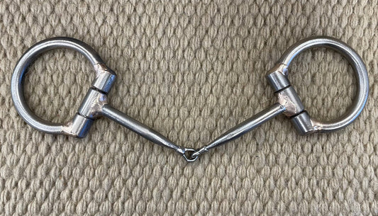BIT - NH30 - Nolan Hansen D-Ring Mullened Snaffle - 2 1/2" Rings