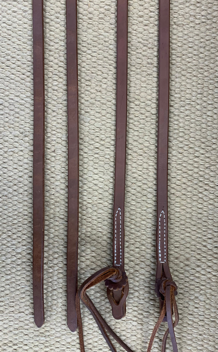 Split Reins - SR26 - 5/8" x 8' Heavy Oil Rattlesnake w/ Weighted Ends