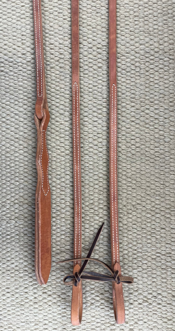 Romal Reins - RR37 - 1/2" Harness with Tie Ends 96"