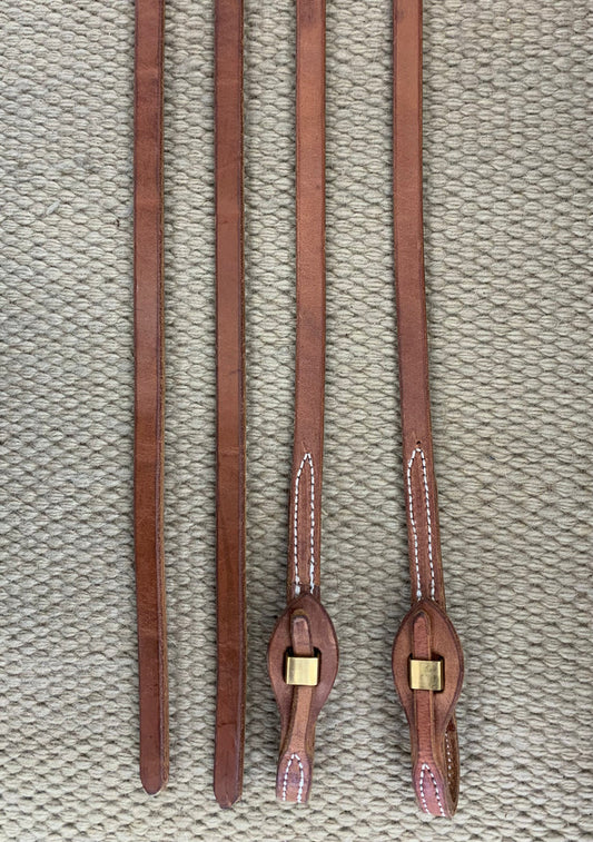 Split Reins - SR39 - 5/8" x 8' Quick Change Heavy Harness Split Reins