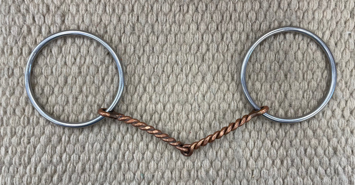 BIT - RM89 - Reinsman Loose Ring Small Twisted Copper Snaffle
