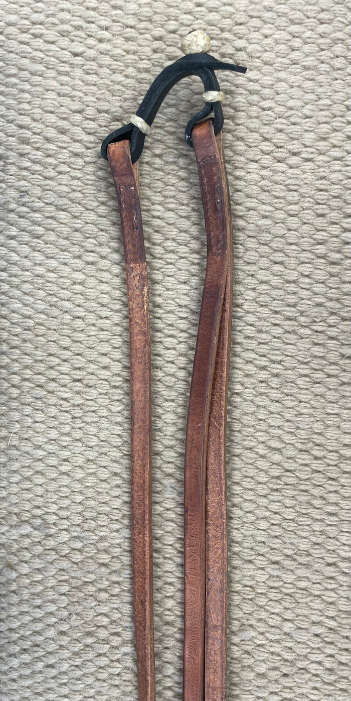 Romal Reins - RR65 - 1/2" Harness w/ Black Ties 100"