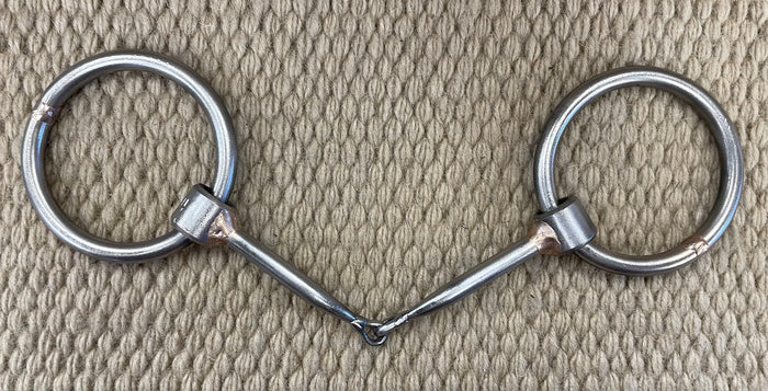 BIT - NH18 - Nolan Hansen Loose Ring Mullened Snaffle - 3" Rings