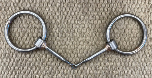 BIT - NH18 - Nolan Hansen Loose Ring Mullened Snaffle - 3" Rings