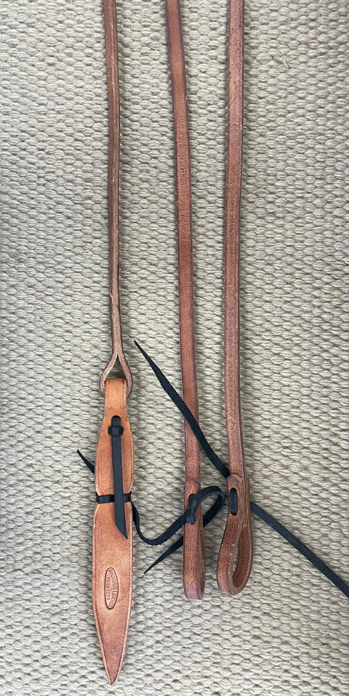 Romal Reins - RR65 - 1/2" Harness w/ Black Ties 100"