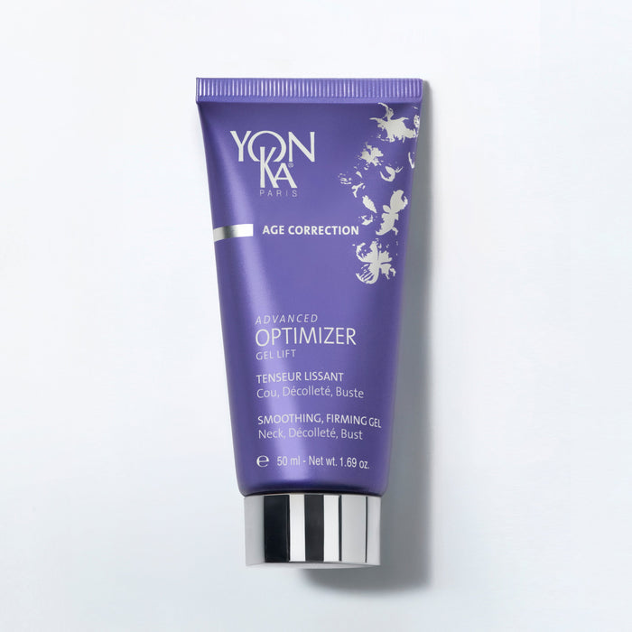 Advanced Optimizer Gel Lift 50 ml bottle labeled Yon-Ka Paris gel for neck bust and décolleté firming