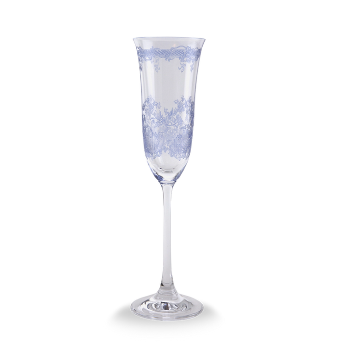 Arte Italica Giardino Champagne Flute in Blue