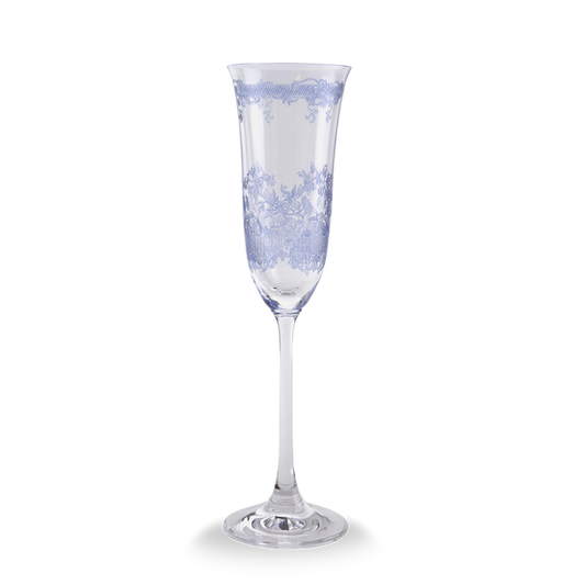 Arte Italica Giardino Champagne Flute in Blue