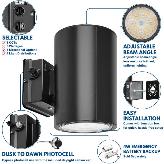 Product details of Konlite LED Cylinder Up and Down Wall Light fixture