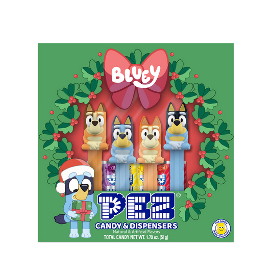 Bluey Christmas PEZ Gift Set (Chilli, Bluey, Bingo, and Bandit)