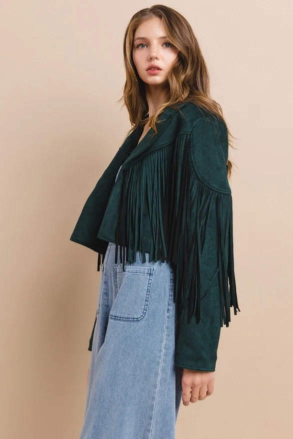 Boho Fringed Suede Jacket