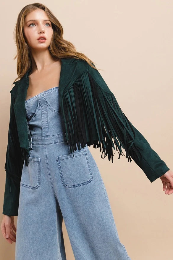Boho Fringed Suede Jacket