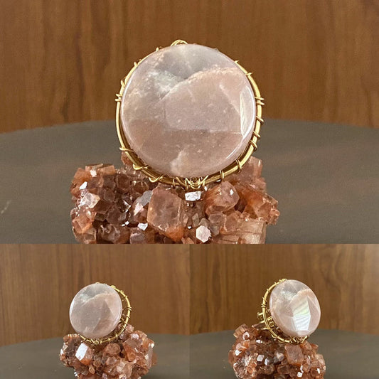 BRONZE+MOONSTONE RING