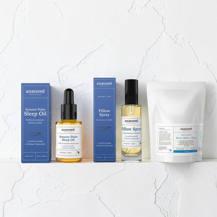 Chamomile & Lavender Sleep Edition | Sensory Point Oil, Pillow Spray & Sleep Supplement - anatomē