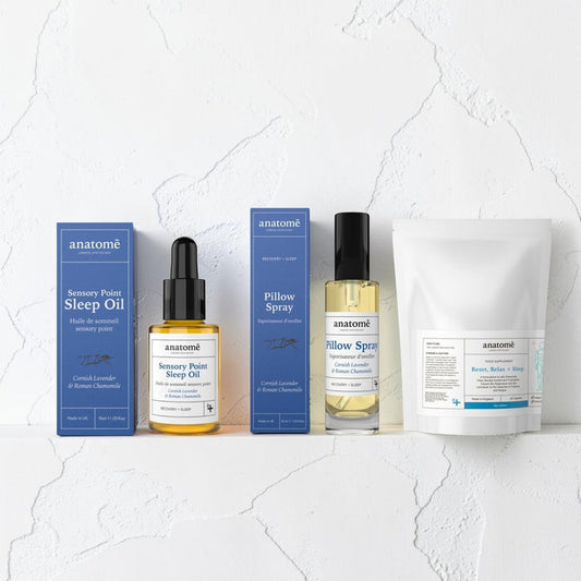 Chamomile & Lavender Sleep Edition | Sensory Point Oil, Pillow Spray & Sleep Supplement - anatomē