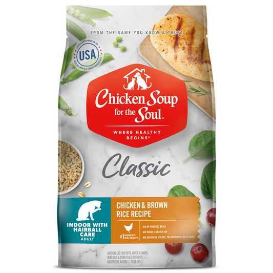 Chicken Soup For The Soul Indoor Recipe with Chicken & Brown Dry Cat Food