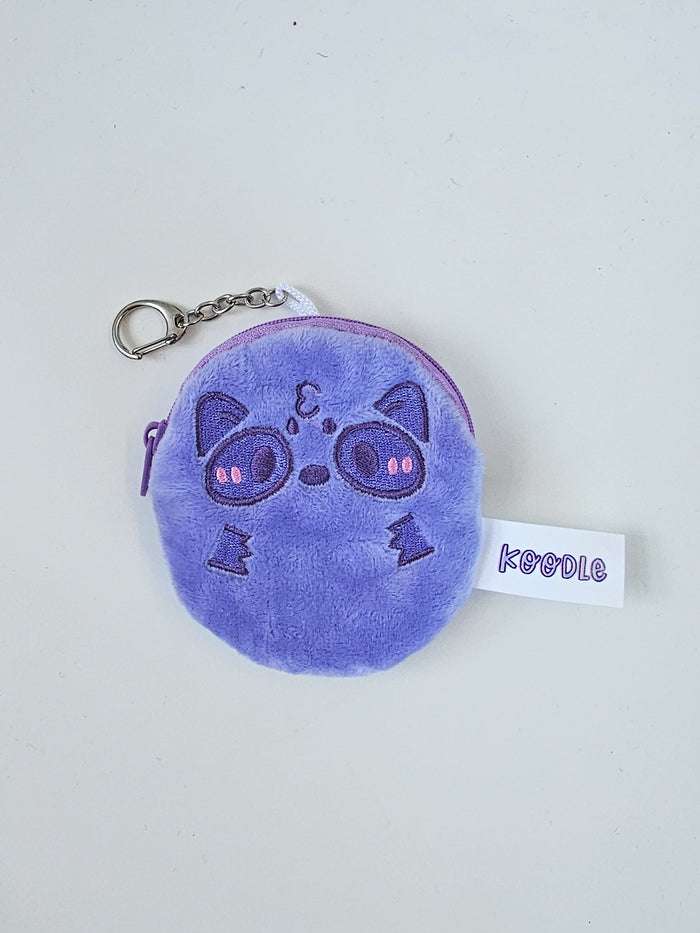 Cute & Funny Fuzzy Animal Coin Purse (Raccoon, Opossum or Frog) - Koodle
