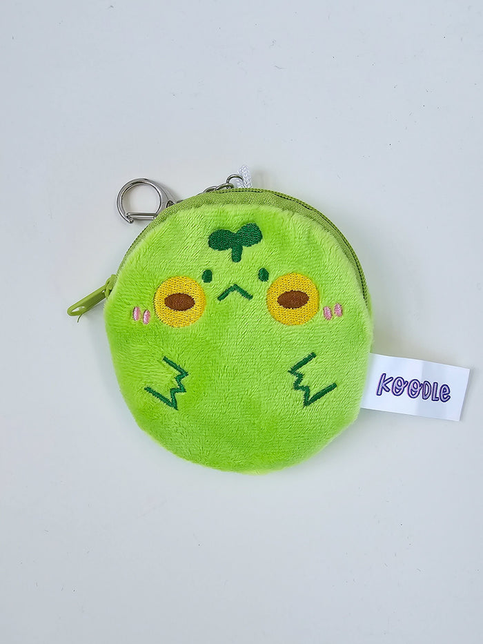 Cute & Funny Fuzzy Animal Coin Purse (Raccoon, Opossum or Frog) - Koodle