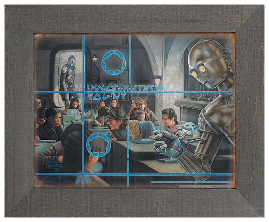<em>The Mandalorian</em>™ - Getting Schooled - 12.5" x 16" Framed Metal Print Framed Metal Print - Art Of Entertainment