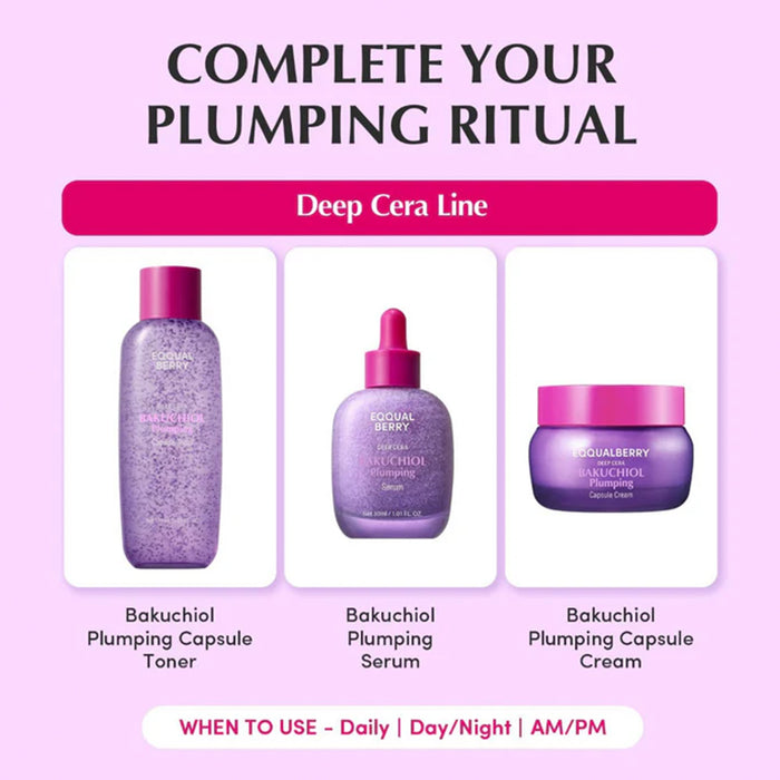 Eqqualberry Deep Cera Bakuchiol Plumping Capsule Toner 150ml Bottle