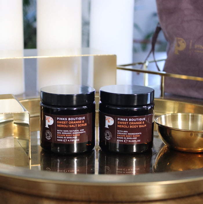 ESCAPE TO THE ISLANDS - SWEET ORANGE BODY BALM + SALT SCRUB
