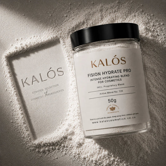 Kalos Fision Hydrate Pro jar on a textured surface